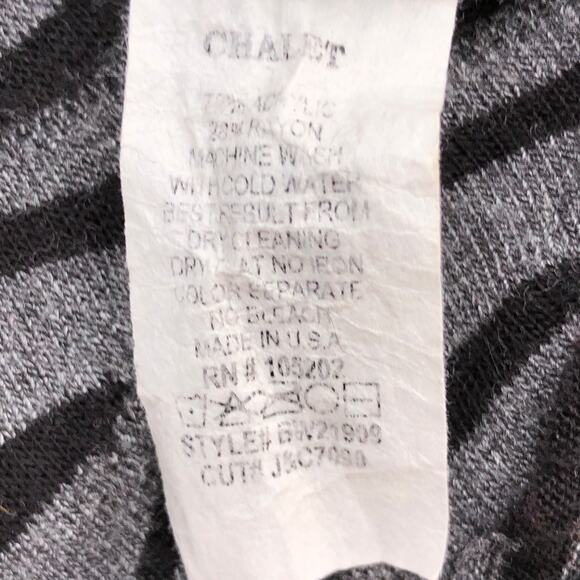 Chalet Et Ceci Womens Size M Dress Tank Scalloped Textured Black Gray USA Made - Picture 13 of 15